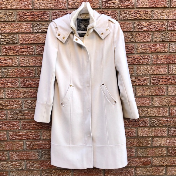 GUESS Ivory Wool-blend Coat - Picture 1 of 8